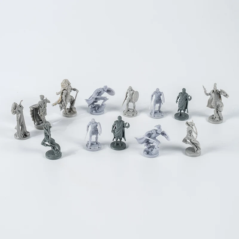 Bordspelminiaturen: spuitgieten versus harsgieten versus 3D-printen